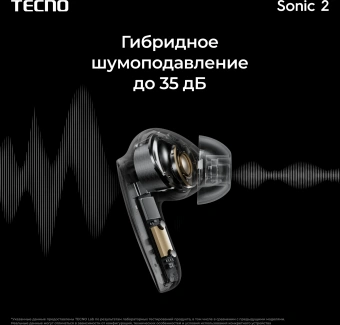 Гарнитура внутриканальные Tecno Sonic 2 SC02 белый беспроводные bluetooth в ушной раковине (SC02 WHITE) - купить недорого с доставкой в интернет-магазине