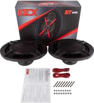 Колонки автомобильные Kicx ST 693 200Вт 92дБ 4Ом 16x24см (6x9дюйм) (ком.:2кол.) коаксиальные трехполосные - купить недорого с доставкой в интернет-магазине