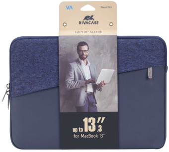 Чехол для ноутбука 13.3" Riva 7903 синий полиэстер (7903 BLUE) - купить недорого с доставкой в интернет-магазине