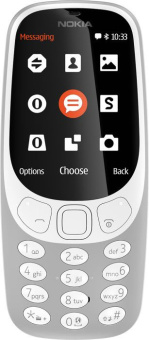 Мобильный телефон Nokia 3310 dual sim 2017 серый моноблок 2Sim 2.4" 240x320 2Mpix GSM900/1800 MP3 FM microSD max32Gb - купить недорого с доставкой в интернет-магазине