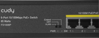 Коммутатор Cudy FS1006P (L2) 6x100Мбит/с 4PoE+ 60W неуправляемый - купить недорого с доставкой в интернет-магазине