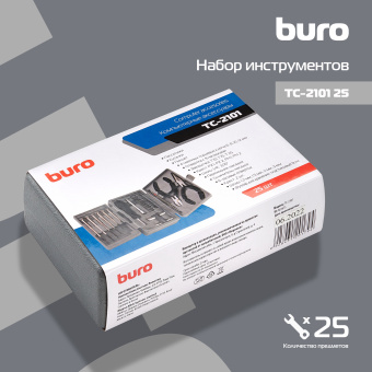 Набор инструментов Buro TC-2101 25 предметов (жесткий кейс) - купить недорого с доставкой в интернет-магазине