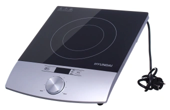 Плита Индукционная Hyundai HYC-0102 серебристый/черный стеклокерамика (настольная) - купить недорого с доставкой в интернет-магазине