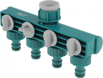 Распределитель Raco 4250-55258C Д.вх.1/2" Д.вых.3/4" зеленый/белый - купить недорого с доставкой в интернет-магазине