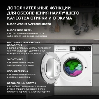 Стиральная машина Hyundai HWM 7142 класс:A+++ загрузка до 8кг отжим:1400об/мин белый - купить недорого с доставкой в интернет-магазине