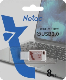 Флеш Диск Netac 8Gb UA31 NT03UA31N-008G-20PK USB2.0 розовый - купить недорого с доставкой в интернет-магазине