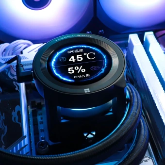 Система водяного охлаждения Thermalright Core Vision 360 ARGB Soc-AM5/AM4/1200/1700/1851 черный 4-pin 27.7dB Al LCD Ret (C-VISION-360-BL-ARGB) - купить недорого с доставкой в интернет-магазине