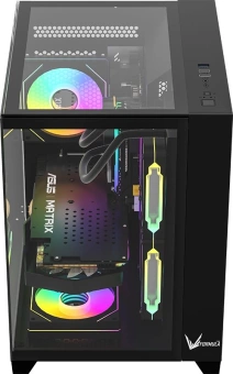 Корпус Formula Crystal Z9M черный без БП mATX 1xUSB3.0 1xUSB3.1 audio bott PSU - купить недорого с доставкой в интернет-магазине