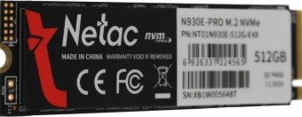 Накопитель SSD Netac PCIe 3.0 x4 512GB NT01N930E-512G-E4X N930E Pro M.2 2280 - купить недорого с доставкой в интернет-магазине