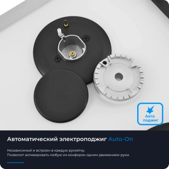 Газовая варочная поверхность Zugel ZGH601W белый - купить недорого с доставкой в интернет-магазине