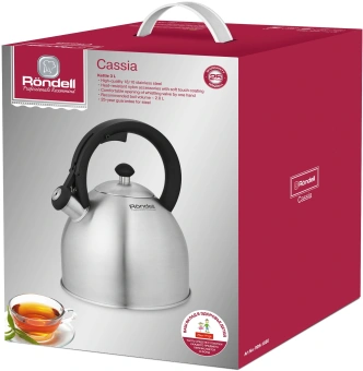 Чайник металлический Rondell Cassia RDS-1886 3.0л. стальной - купить недорого с доставкой в интернет-магазине