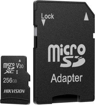 Флеш карта microSDXC 256GB Hikvision HS-TF-C1(STD)/256G/Adapter C1 V30 + adapter - купить недорого с доставкой в интернет-магазине