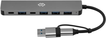 Разветвитель USB-C + USB-A Digma DHUB-7USB-AC 7порт. серебристый - купить недорого с доставкой в интернет-магазине