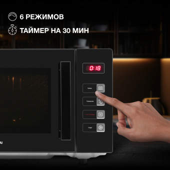 Микроволновая Печь Hyundai HYM-D3008 23л. 800Вт черный - купить недорого с доставкой в интернет-магазине