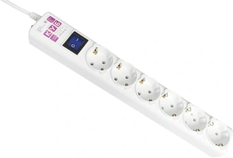 Сетевой фильтр Powercube SPG6-16-1,9M 1.9м (6 розеток) белый (коробка) - купить недорого с доставкой в интернет-магазине