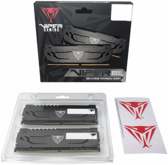 Память DDR4 2x8Gb 3733MHz Patriot PVS416G373C7K Viper Steel RTL PC4-29800 CL17 DIMM 288-pin 1.35В single rank - купить недорого с доставкой в интернет-магазине