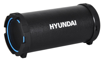 Колонка порт. Hyundai H-PAC220 черный/голубой 10W 1.0 BT/3.5Jack/USB - купить недорого с доставкой в интернет-магазине