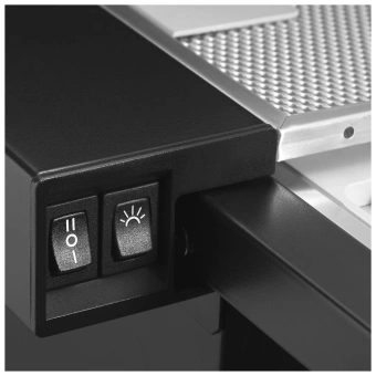 Вытяжка встраиваемая Hyundai HBH 6236 BG черный управление: кулисные переключатели (1 мотор) - купить недорого с доставкой в интернет-магазине