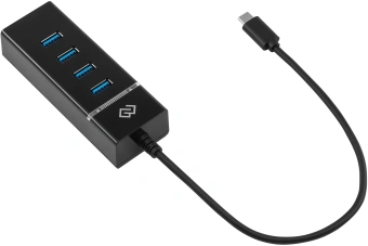 Разветвитель USB-C Digma DHUB-4USB-C-3.0 4порт. черный - купить недорого с доставкой в интернет-магазине