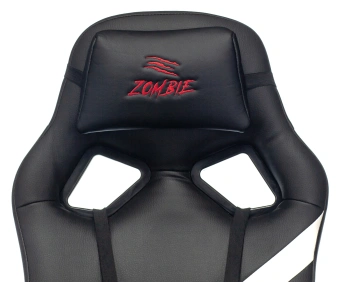 Кресло игровое Zombie Driver черный/белый экокожа с подголов. крестов. пластик - купить недорого с доставкой в интернет-магазине
