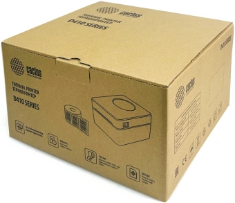 Термопринтер Cactus CS-TP-D410U 203dpi 160мм/с/USB для печ.этик. черный - купить недорого с доставкой в интернет-магазине