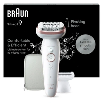 Эпилятор Braun SES9-030 скор.:2 насад.:3 от электр.сети от аккум. белый/розовый - купить недорого с доставкой в интернет-магазине