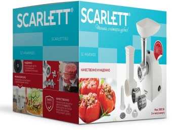 Мясорубка Scarlett SC-MG45M20 1800Вт белый - купить недорого с доставкой в интернет-магазине