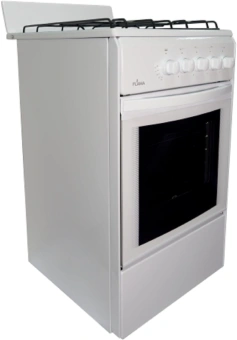 Плита Газовая Flama RG 24011 W белый (без крышки) реш.сталь - купить недорого с доставкой в интернет-магазине