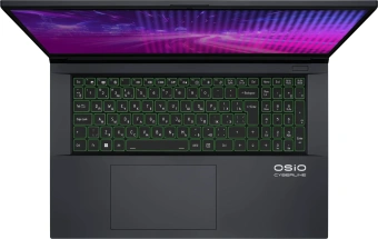 Ноутбук Osio CyberLine C170i-002 Core i5 12600H 16Gb SSD512Gb NVIDIA GeForce RTX4050 6Gb 17.3" IPS FHD (1920x1080) без ОС dk.grey WiFi BT Cam 3410mAh - купить недорого с доставкой в интернет-магазине