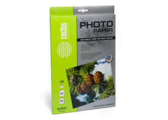 Фотобумага Cactus CS-GA318050 A3/180г/м2/50л./белый глянцевое для струйной печати - купить недорого с доставкой в интернет-магазине