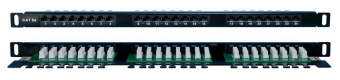 Патч-панель Hyperline PPHD-19-24-8P8C-C5E-110D 19" 0.5U 24xRJ45 кат.5E UTP - купить недорого с доставкой в интернет-магазине