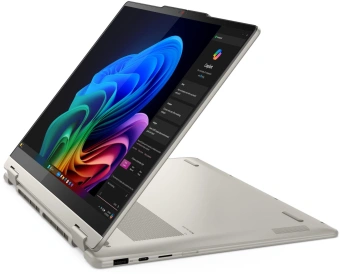 Ноутбук Lenovo Yoga 7 14AKP10 Ryzen AI 7 350 24Gb SSD1Tb AMD Radeon 860M 14" OLED Touch WUXGA (1920x1200) Windows 11 Home beige WiFi BT Cam (83JR0061RK) - купить недорого с доставкой в интернет-магазине