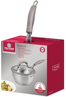Ковш Rondell Balance RDS-752 1.4л. d=16см (с крышкой) стальной - купить недорого с доставкой в интернет-магазине