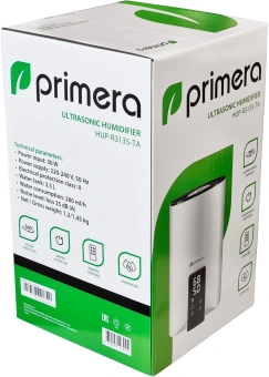 Увлажнитель воздуха Primera HUP-R3135-TA 30Вт (ультразвуковой) белый/черный - купить недорого с доставкой в интернет-магазине