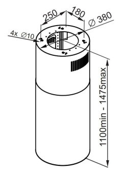 Вытяжка каминная Maunfeld Lee Isla 39 нержавеющая сталь управление: кнопочное (1 мотор) - купить недорого с доставкой в интернет-магазине