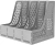Лоток вертикальный Deli E9844 GREY E9844 4отд. сборный для бумаг 325x257x275мм серый пластик - купить недорого с доставкой в интернет-магазине