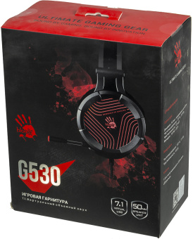 Наушники с микрофоном A4Tech Bloody G530 черный/серый 1.8м мониторные оголовье (G530 (GREY) USB) - купить недорого с доставкой в интернет-магазине