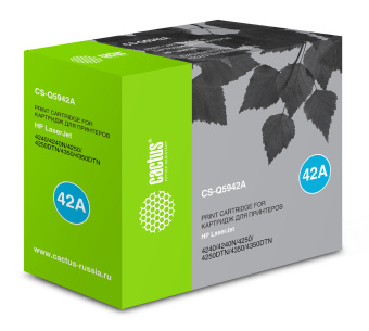 Картридж лазерный Cactus CS-Q5942A Q5942A черный (10000стр.) для HP LJ 4250/4350 - купить недорого с доставкой в интернет-магазине