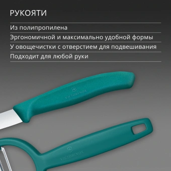 Набор нож/овощеч. Victorinox Swiss Classic 6.7114.22C1 компл.:2предм. зеленый европодвес - купить недорого с доставкой в интернет-магазине