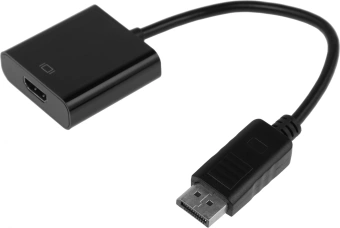Кабель-переходник аудио-видео Premier H105 DisplayPort (m)/HDMI (f) 0.15м. черный (A3378) - купить недорого с доставкой в интернет-магазине