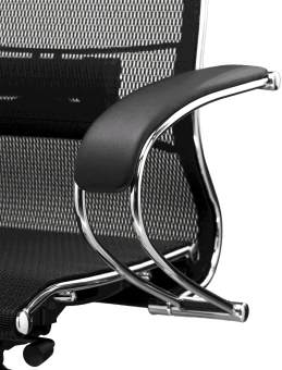 Кресло Метта Samurai S-1 черный сиденье черный сетка с подголов. крестов. металл хром - купить недорого с доставкой в интернет-магазине