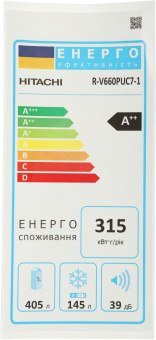 Холодильник Hitachi R-V660PUC7-1 PWH 2-хкамерн. белый глянц. инвертер - купить недорого с доставкой в интернет-магазине