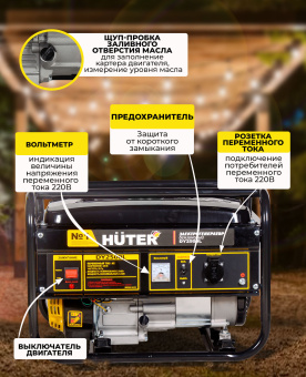 Генератор Huter DY2500L 2.2кВт - купить недорого с доставкой в интернет-магазине
