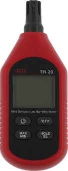 Термогигрометр RGK TH-20 портативный красный/черный (776486) - купить недорого с доставкой в интернет-магазине
