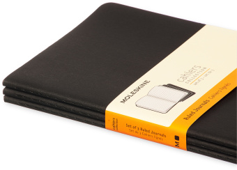 Блокнот Moleskine CAHIER JOURNAL QP316 Large 130х210мм обложка картон 80стр. линейка черный (3шт) - купить недорого с доставкой в интернет-магазине