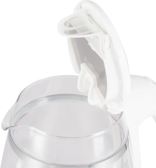 Чайник электрический Hyundai HYK-G3506 1.7л. 2200Вт белый/серебристый корпус: стекло - купить недорого с доставкой в интернет-магазине