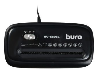 Шредер Buro Home BU-S506C черный (секр.P-4) фрагменты 5лист. 12лтр. пл.карты - купить недорого с доставкой в интернет-магазине