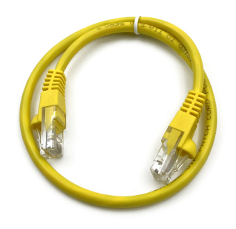 Патч-корд Buro UTP 4 пары cat5E CCA molded 0.5м желтый RJ-45 (m)-RJ-45 (m) - купить недорого с доставкой в интернет-магазине