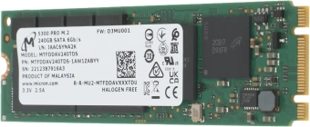 Накопитель SSD Crucial SATA-III 240GB MTFDDAV240TDS-1AW1ZABYY 5300 Pro M.2 2280 - купить недорого с доставкой в интернет-магазине
