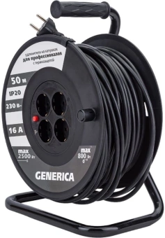 Удлинитель силовой IEK GENERICA УК50 (WKP20-16-04-50-G) 3x1.5кв.мм 4розет. 50м ПВС 16A катушка - цена, купить или заказать с доставкой в интернет-магазине Удлинитель силовой IEK GENERICA УК50 (WKP20-16-04-50-G) 3x1.5кв.мм 4розет. 50м ПВС 16A катушка - купить недорого с доставкой в интернет-магазине